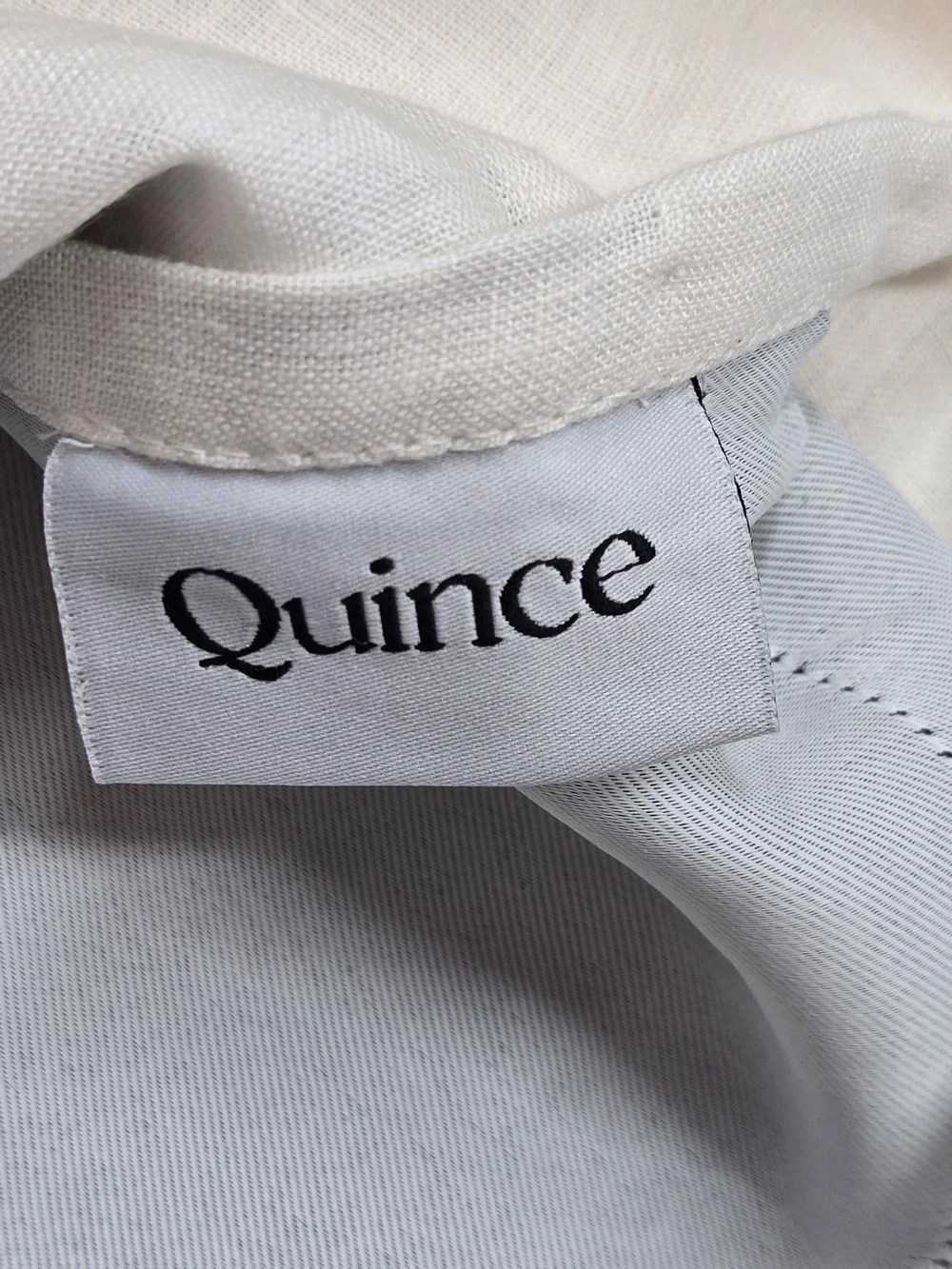 QUINCE Set Of 2 48x96 European Linen True Blackout Curtains Cream 9636